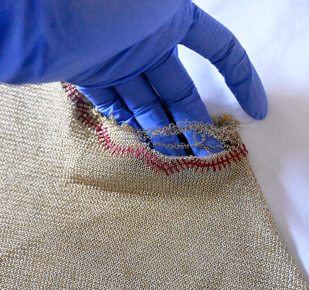 Prada SS 1998 Sheer Gold Lurex Skirt Set