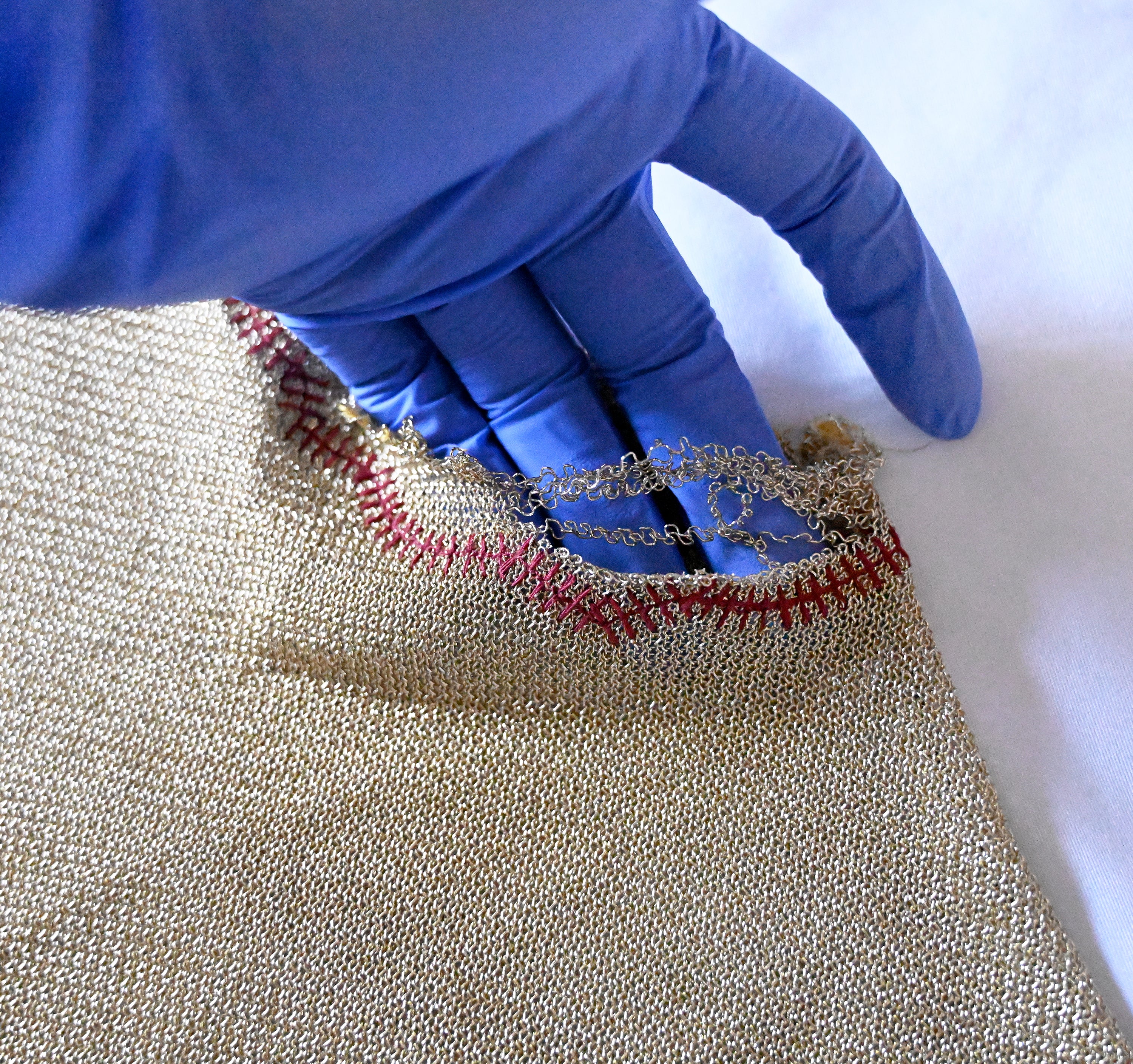 Prada SS 1998 Sheer Gold Lurex Skirt Set