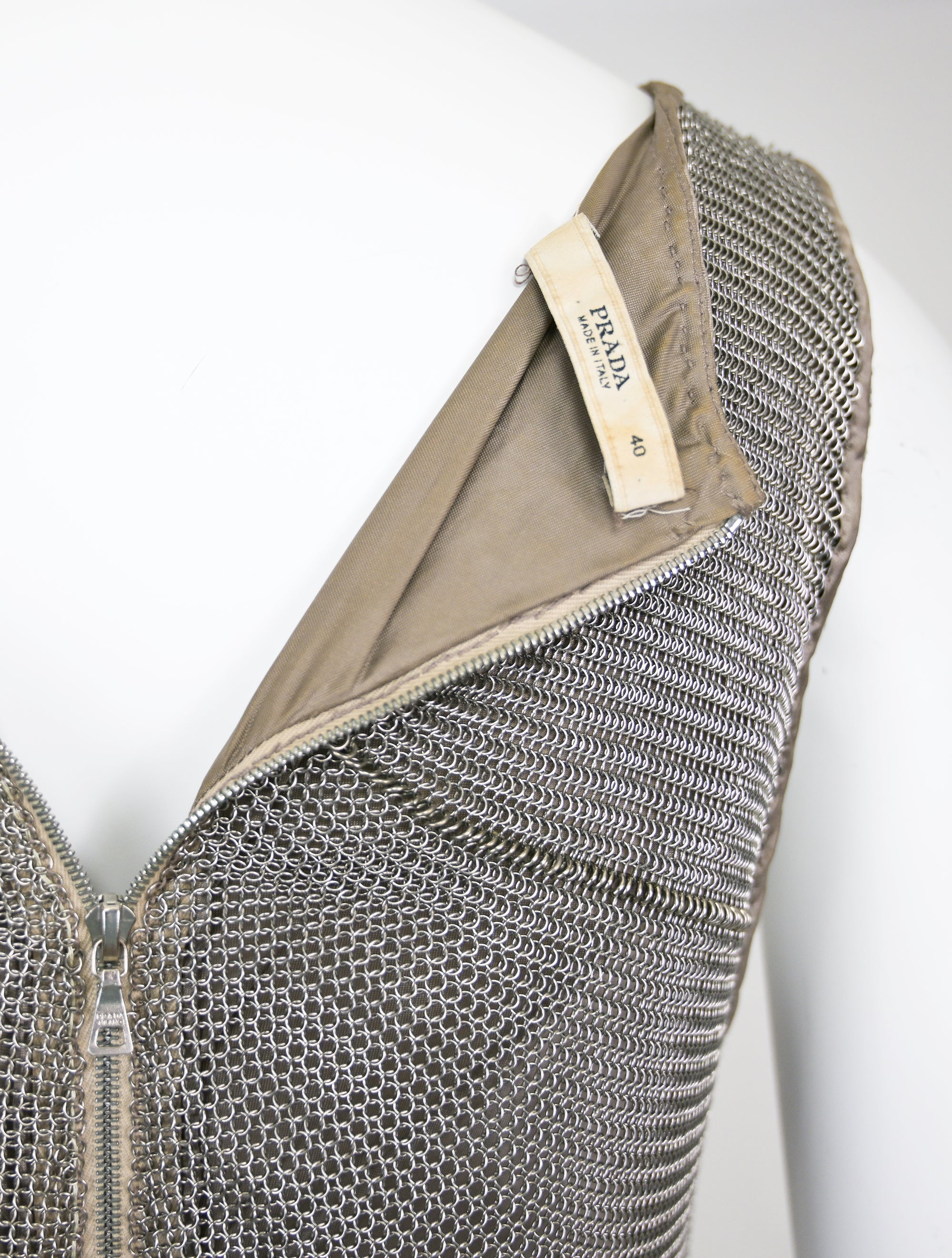 Prada FW 2002 Sculpted Chainmail Blouse