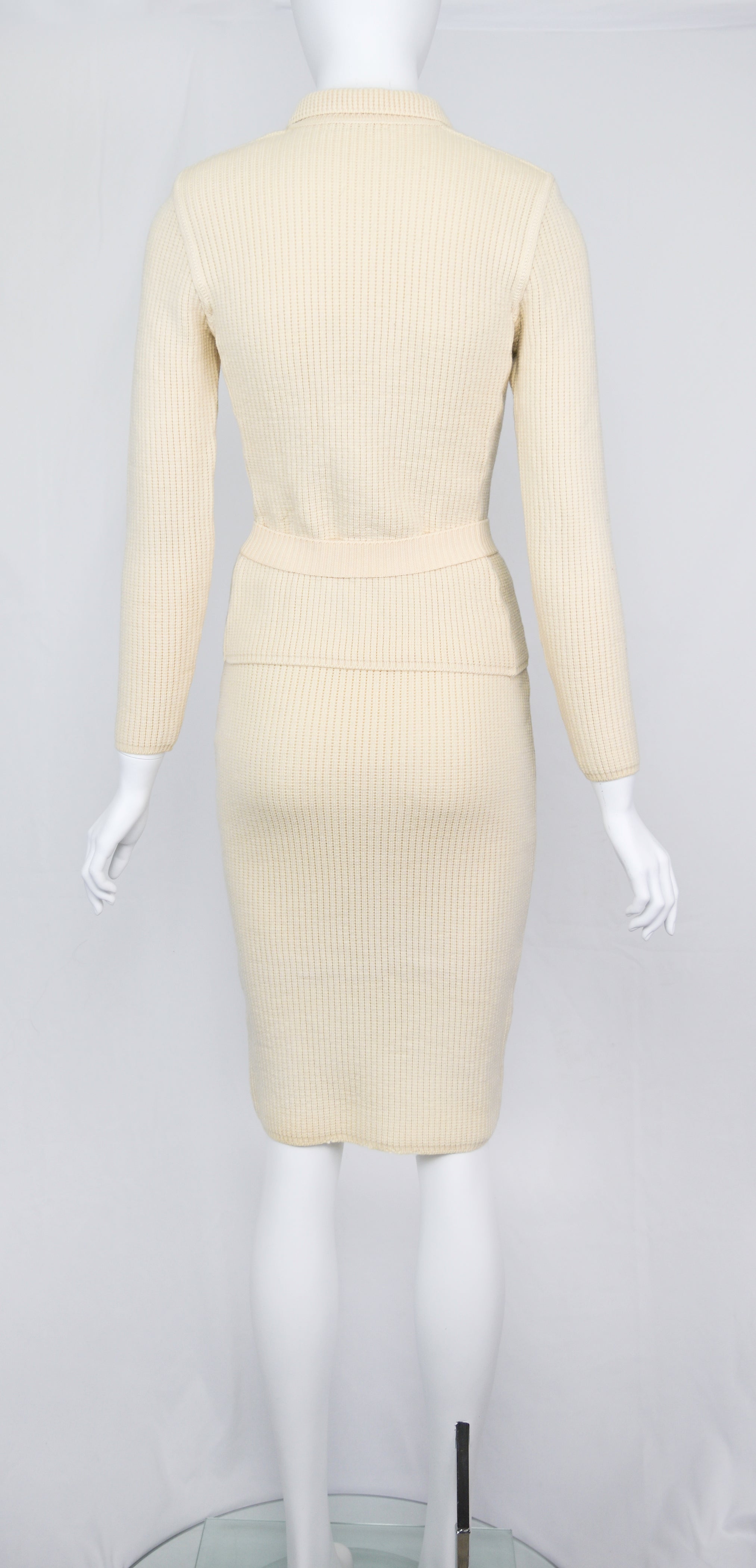 Prada 1990s Knit Skirt Set with Belt