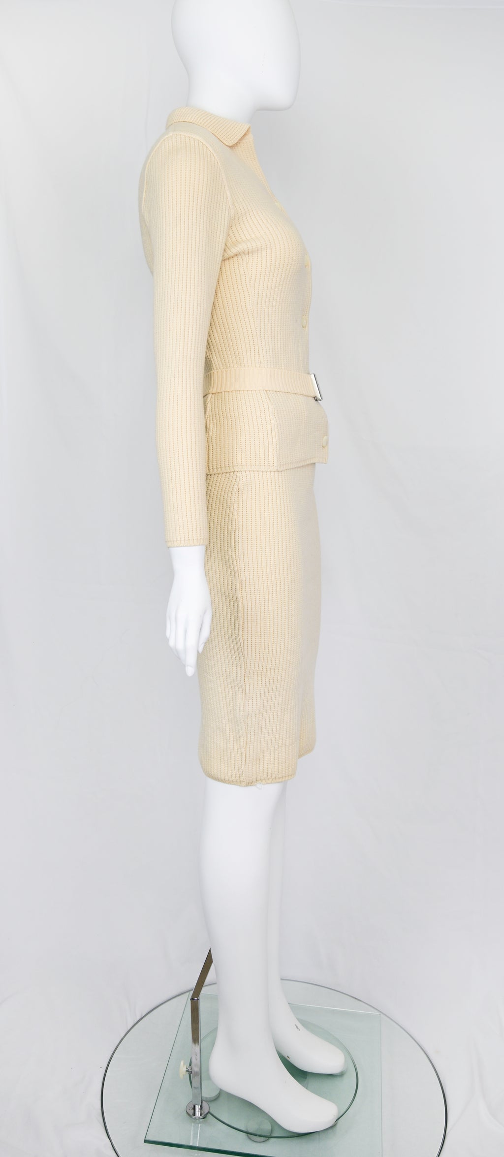 Prada 1990s Knit Skirt Set with Belt