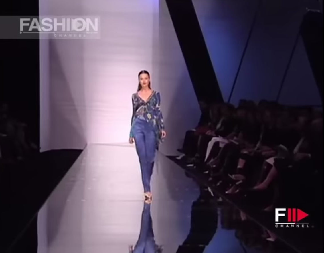Valentino SS 2006 Floral Layered Silk Tie Blouse