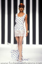 Valentino Boutique SS 1992 Polka Dot Lace Skirt