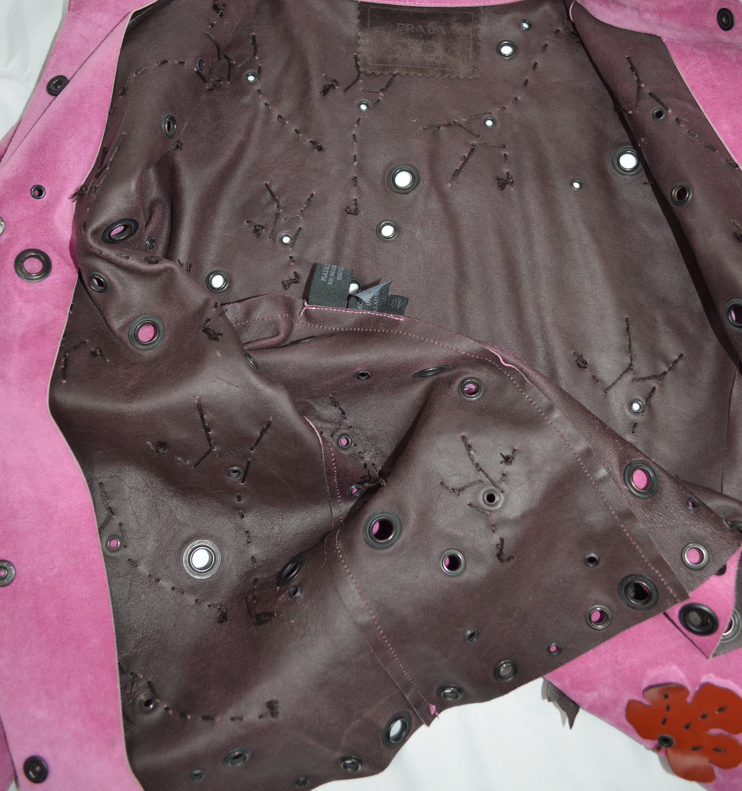 PRADA FW99 EMBELLISHED SUEDE JACKET