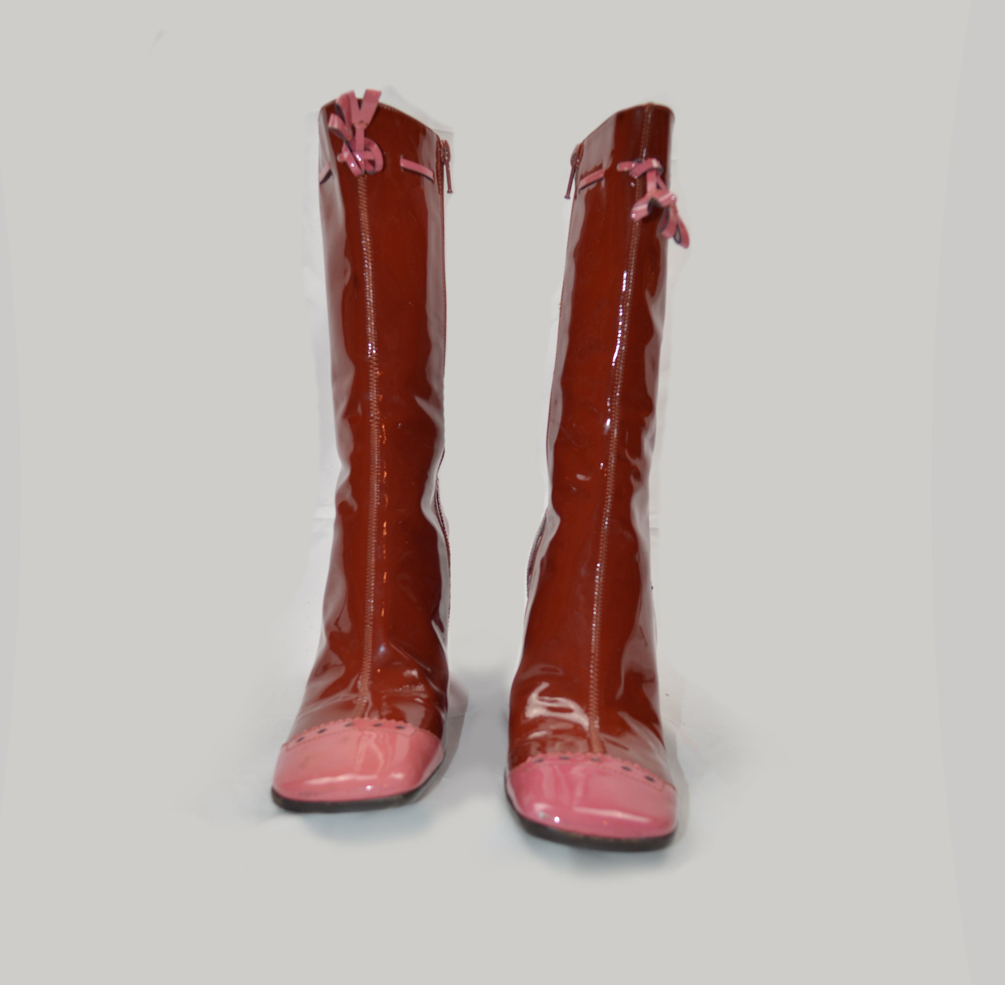 PRADA FW99 PINK PATENT BOOTS