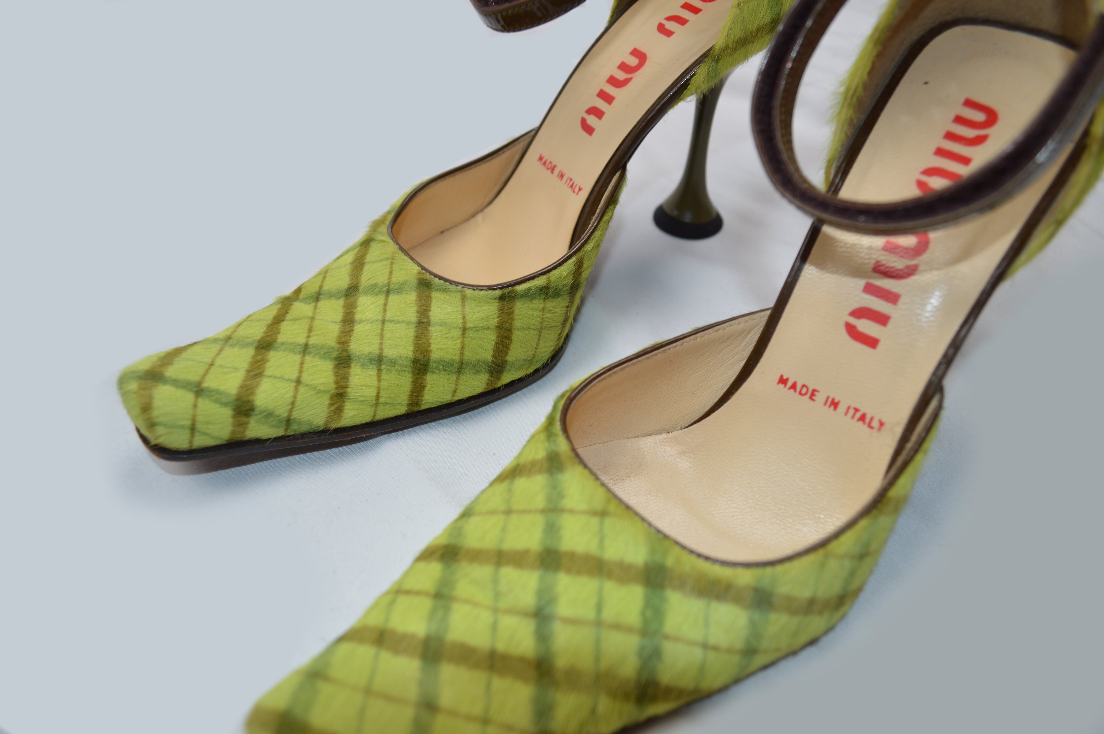 MIU MIU FW99 PONYHAIR HEELS