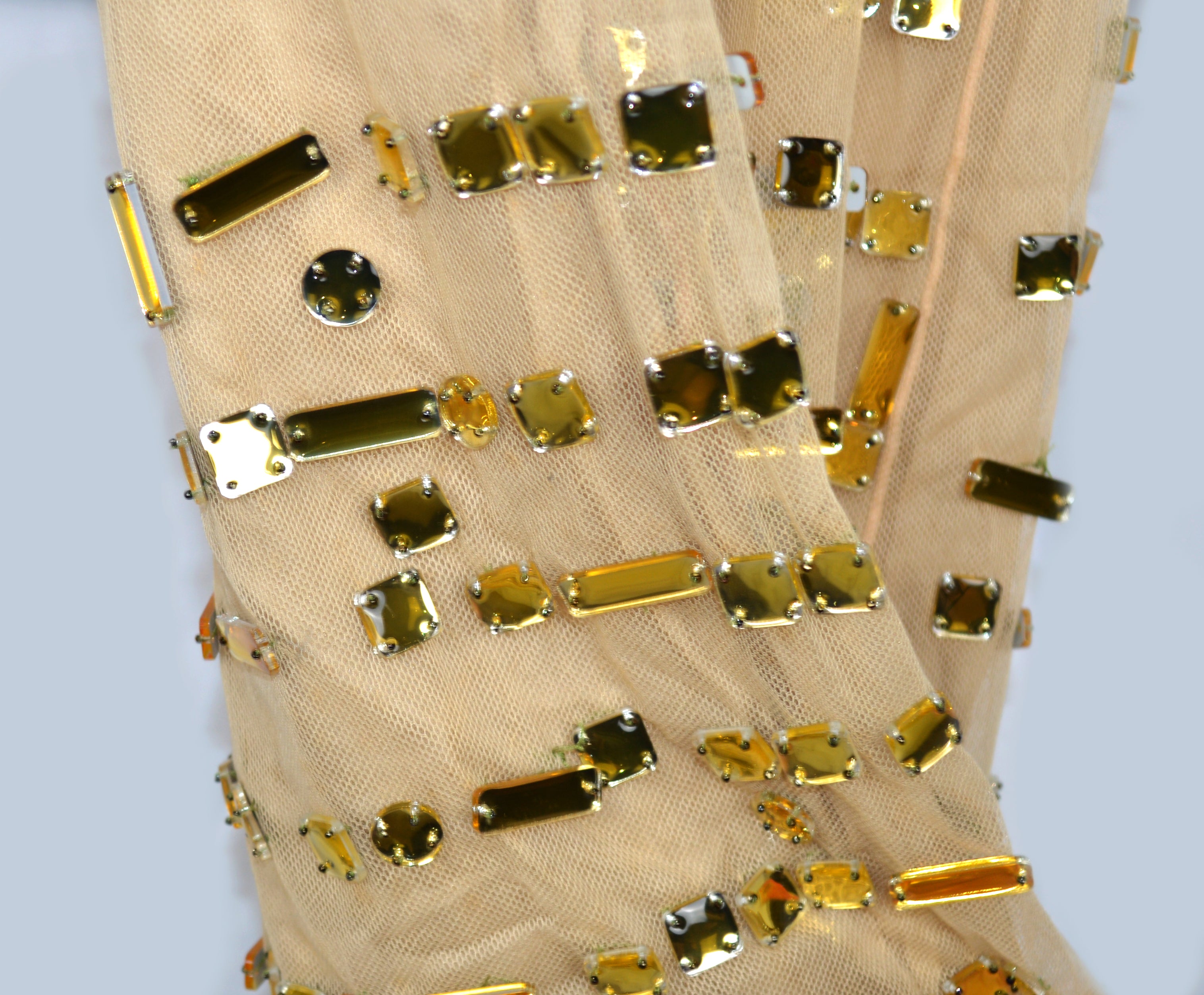 PRADA FW 1999 GEM EMBELLISHED TULLE RUNWAY DRESS