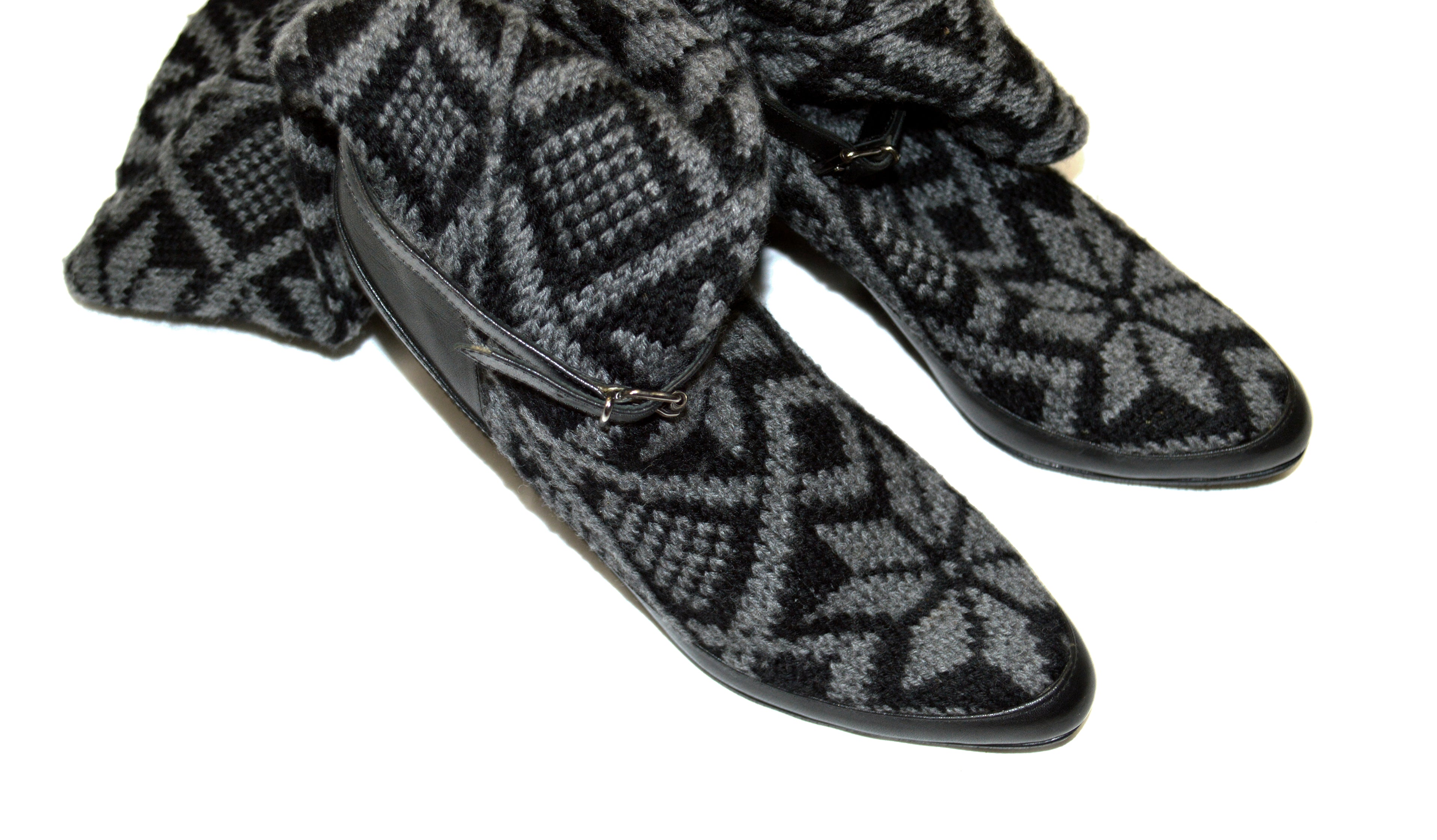 Veronique Branquinho FW 2006 Printed Knit Boots