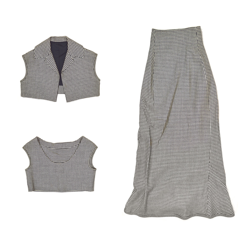 YOHJI YAMAMOTO FW 2003 Runway Wool Gingham Ensemble