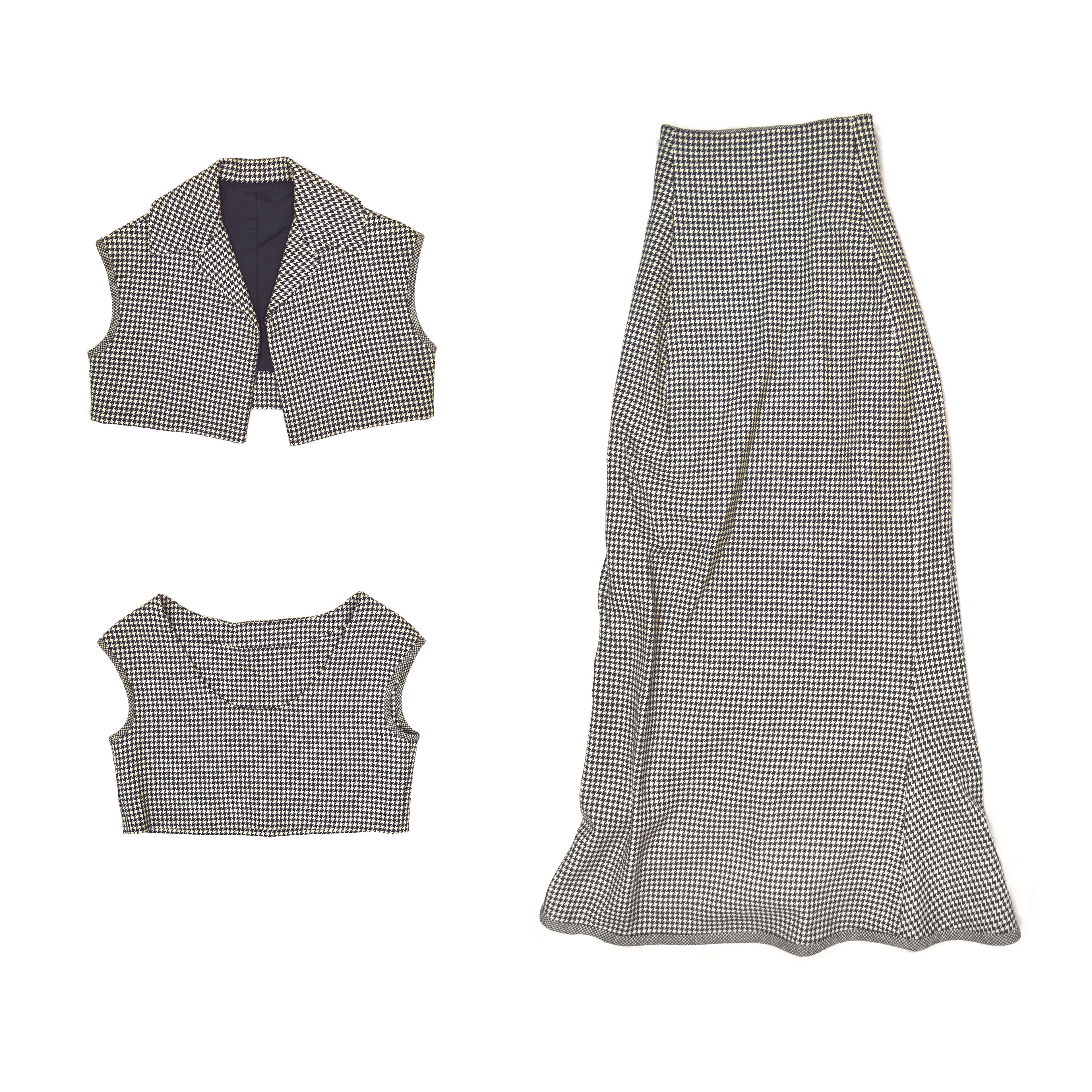 YOHJI YAMAMOTO FW 2003 Runway Wool Gingham Ensemble