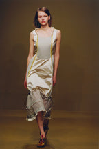 MIU MIU FW 1999 Silk Dress w Neoprene Tech Accents