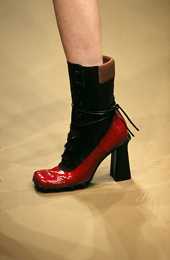 MIU MIU FW99 BUBBLE SOLE BOOTS