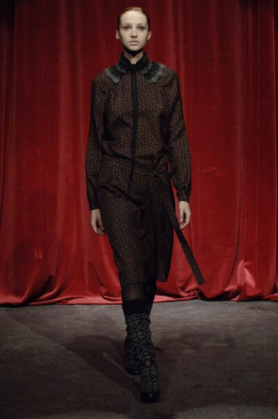 Veronique Branquinho FW 2006 Printed Knit Boots